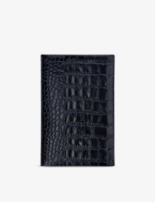 SMYTHSON: Chelsea croc-embossed leather notebook 16.7cm x 11.2cm