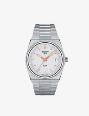 Tissot Mens White T137.410.11.031.00 Prx Stainless Steel Quartz Watch