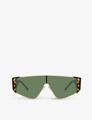 Shop Linda Farrow Womens Multi The Attico X Carlijn Asymmetric-frame Acetate Sunglasses
