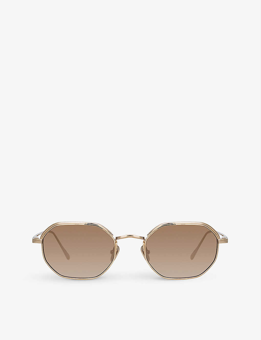 Linda Farrow Shaw Angular-frame Titanium Sunglasses In Multi