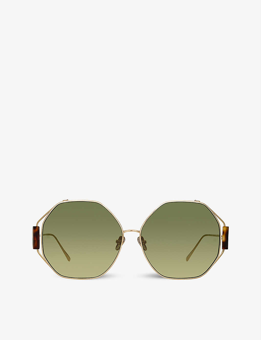 Shop Linda Farrow Women's Multi Marie Oversized Titanium Sunglasses