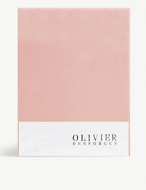 OLIVER DESFORGES: Alcove fitted cotton bed sheet