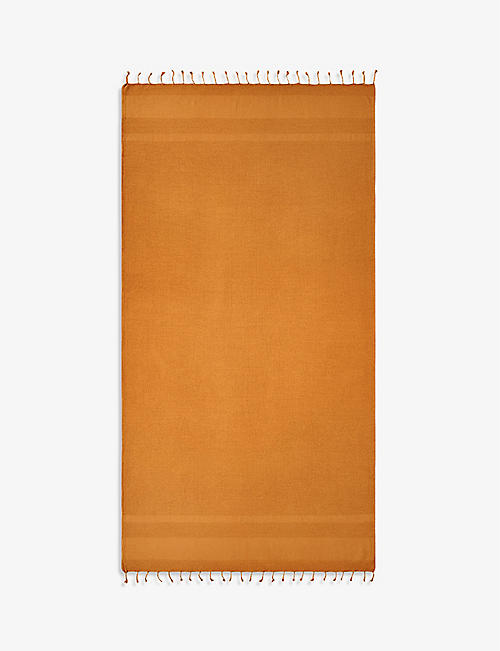 OLIVER DESFORGES: Corfou cotton fouta towel 90cm x 170cm