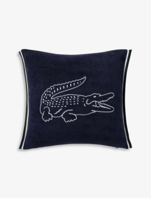 LACOSTE: Break logo-embellished jersey cushion cover 45cm