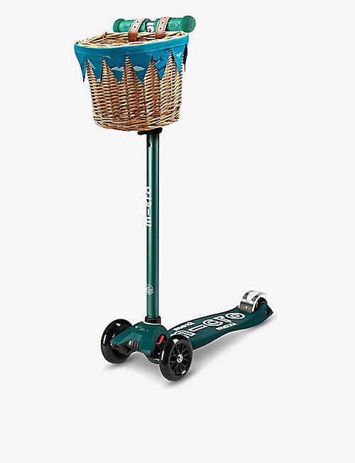 MICRO SCOOTER: Eco Sealife embellished wicker bike basket