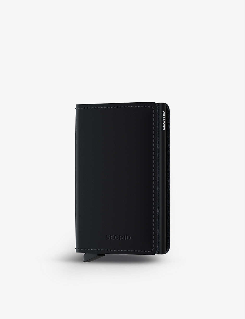 Secrid Slimwallet Matte Leather And Aluminium Cardholder In Black