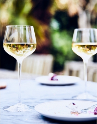 Waterford Elegance Optic Crystal Dessert Wine Glasses Set Of Two