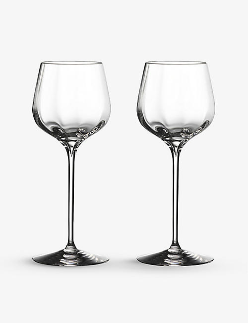 WATERFORD: Elegance Optic crystal dessert wine glasses set of two