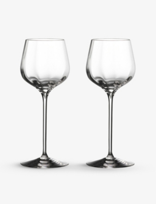 Waterford Elegance Optic Crystal Dessert Wine Glasses Set Of Two