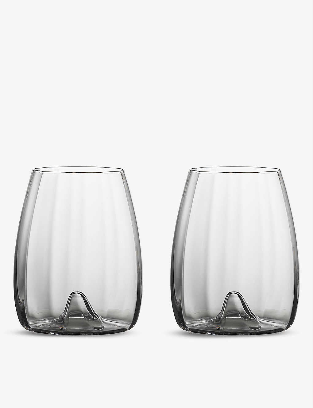 Shop Waterford Elegance Optic Crystal Stemless Wine Glasses Set Of Two