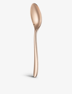 Shop Christofle Mood Espresso Rose-gold Plated Spoons In Rose Gold-plated Egg Set Of Six
