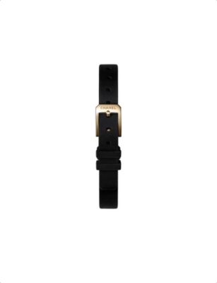 Pre-owned Chanel Womens Black/gold H6125 Première Ribbon 18ct Yellow-gold, Titanium And Rubber Quartz Watch