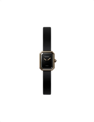 Pre-owned Chanel Womens Black/gold H6125 Première Ribbon 18ct Yellow-gold, Titanium And Rubber Quartz Watch