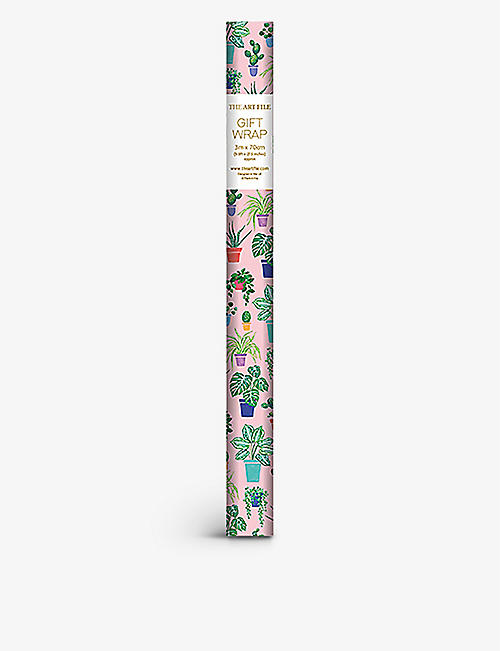 THE ART FILE: House plants printed wrapping paper 3m