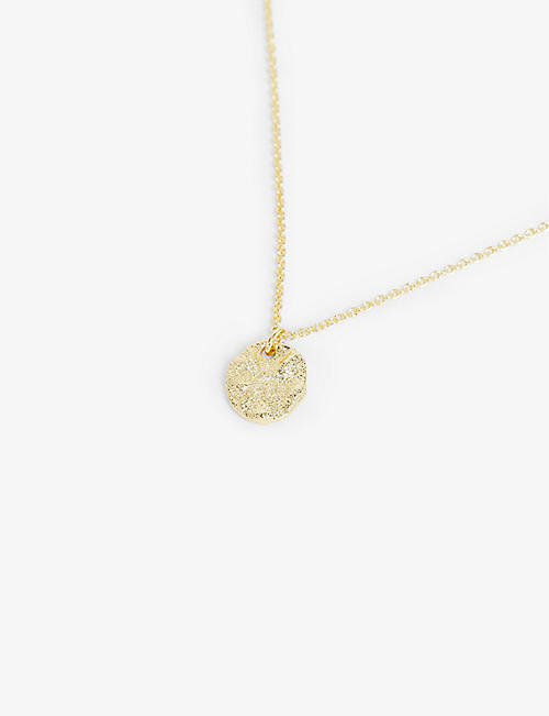 TED BAKER: Mesra yellow gold-plated brass pendant necklace