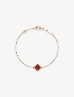 VAN CLEEF & ARPELS Sweet Alhambra rose-gold and carnelian bracelet