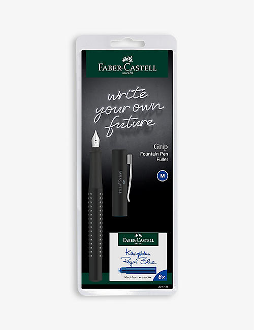 FABER CASTELL: Grip 2010 stainless steel medium fountain pen