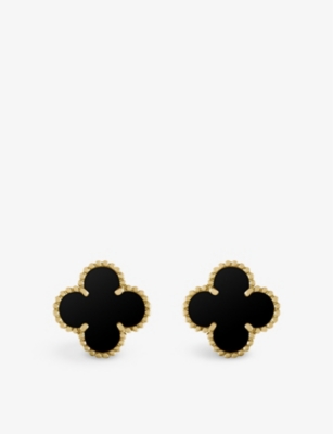 Van cleef clearance mini alhambra earrings