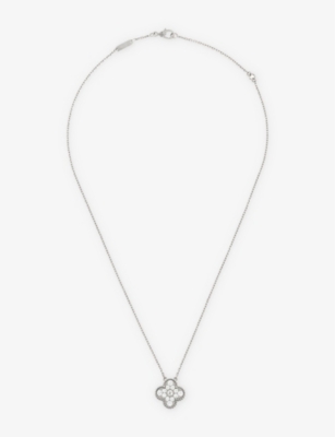 Alhambra hot sale diamond necklace