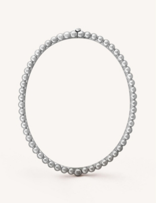 VAN CLEEF & ARPELS: Perlée Perles d'Or medium white-gold bracelet