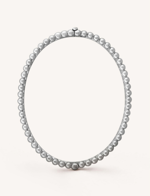 Perlée Perles d'Or medium white-gold bracelet