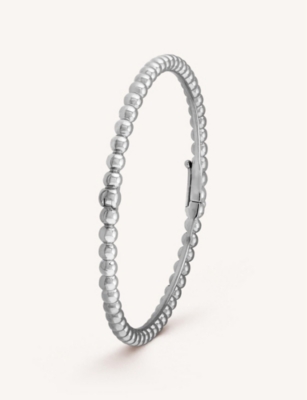 VAN CLEEF & ARPELS: Perlée Perles d'Or medium white-gold bracelet