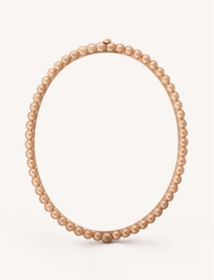 VAN CLEEF & ARPELS: Perlée Perles d'Or medium rose-gold bracelet
