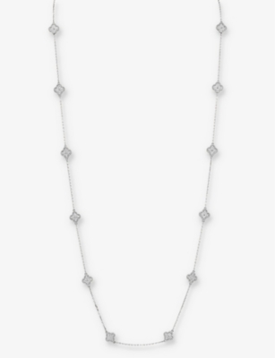 VAN CLEEF & ARPELS: Sweet Alhambra white-gold and 1.29ct diamond necklace