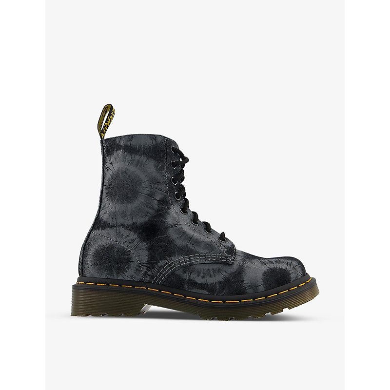 DR. MARTENS' 1460 PASCAL TIE-DYE SUEDE ANKLE BOOTS,R03748065