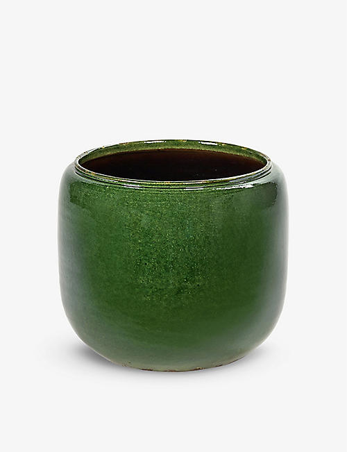 SERAX: Costa glazed ceramic pot 19cm x 18.5cm