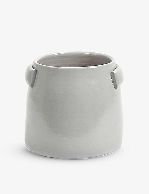 SERAX: Tabor small glazed stoneware plant pot 19cm x 22cm
