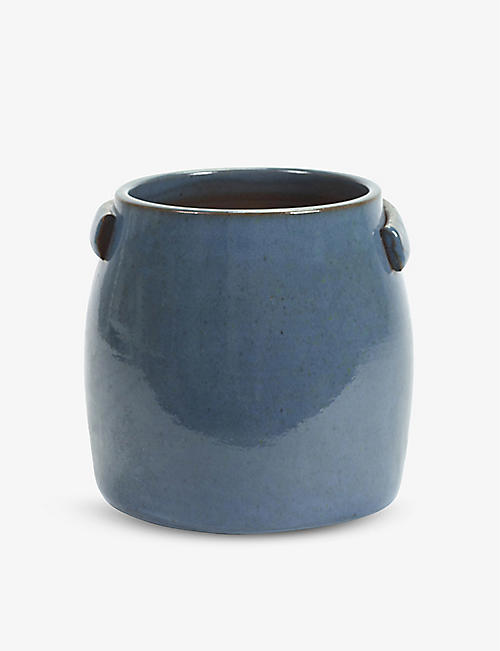 SERAX: Tabor medium glazed stoneware plant pot 25cm x 24cm