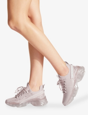 STEVE MADDEN: Maxilla-R rhinestone-embellished knitted trainers
