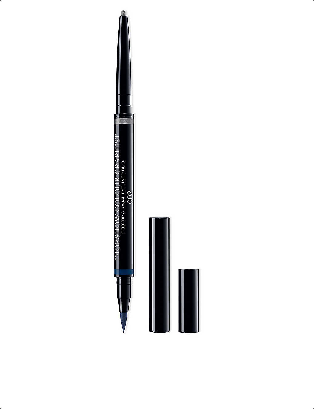 Shop Dior 002 Blue Platinum Show Colour Graphist Summer Dune Collection Limited-edition Eyeliner Duo 0.11