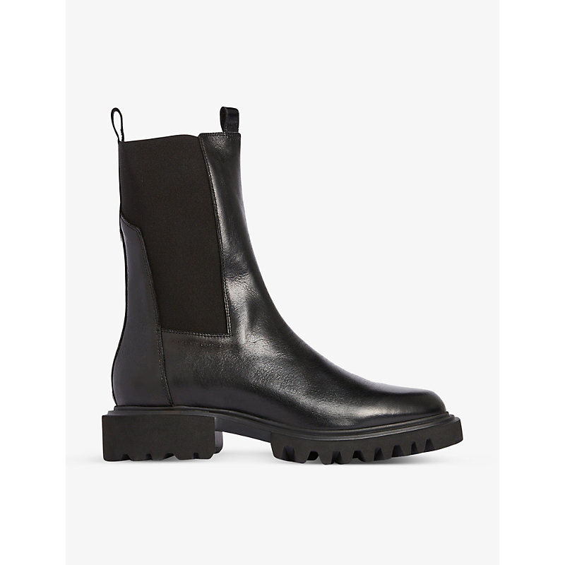 Shop Allsaints Hallie Leather Chelsea Boots In Black