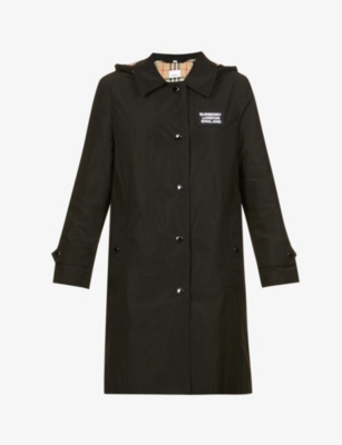 BURBERRY Oxclose branded shell coat Selfridges