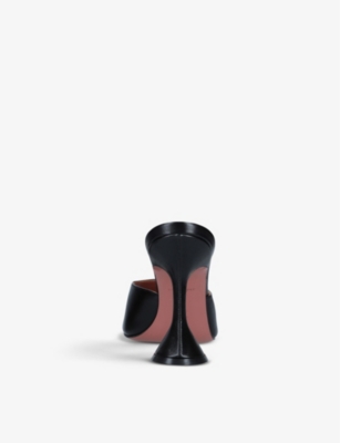 AMINA MUADDI: Lupita leather heeled mules