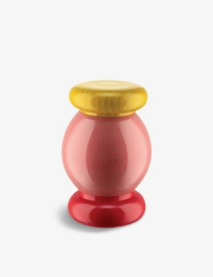 ALESSI: Ettore Sottsass beech-wood salt and pepper castor 11cm