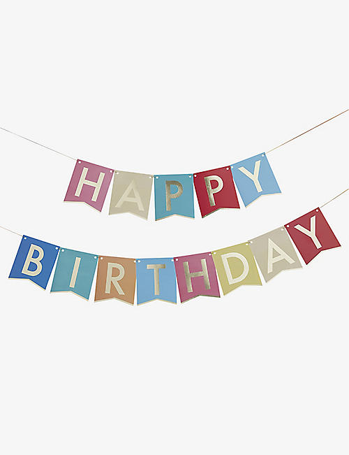 GINGER RAY: Mix It Up Happy Birthday card bunting 16cm