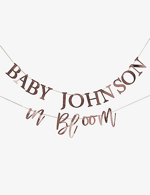 GINGER RAY: Baby in Bloom card bunting 24.5cm