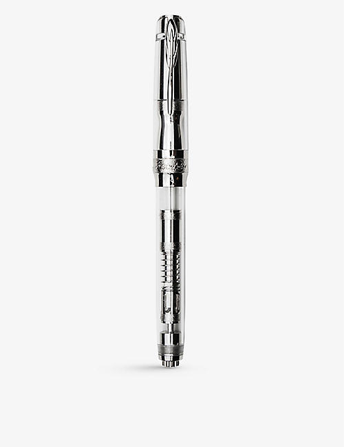 PINEIDER: Mystery Filler resin and rhodium-plated fountain pen