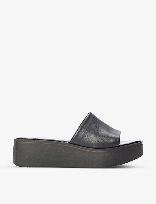 DUNE: Kadas open-toe leather platform sandals