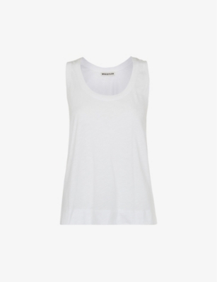 Whistles Womens White Easy Round Neck Cotton Vest M