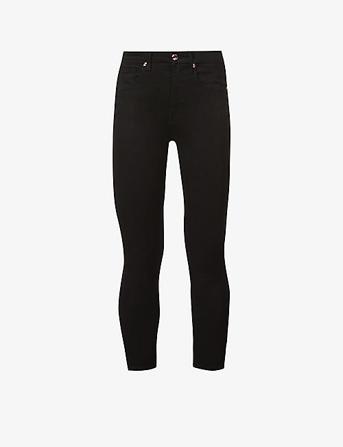 GOOD AMERICAN: Good Waist cropped high-rise slim-fit skinny jeans