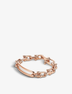 TIFFANY CO Link small 18ct rose-gold chain bracelet