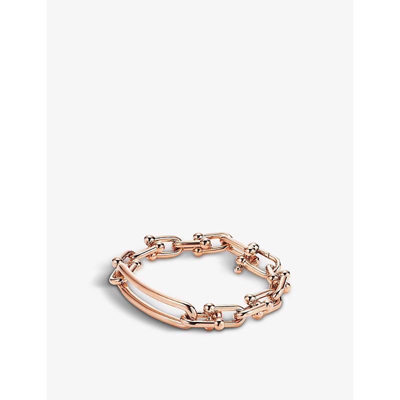 Tiffany & Co Womens 18ct Rose Gold Link Small 18ct Rose-gold Chain Bracelet