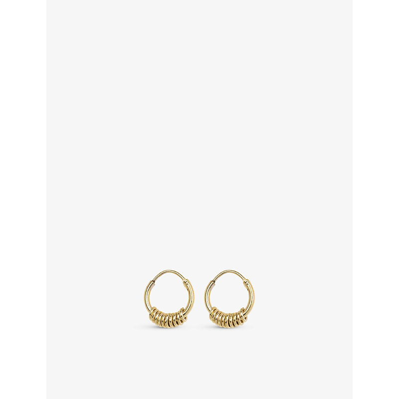 Anna + Nina Multi-ring 14ct Yellow Gold-plated Sterling-silver Hoop Earrings