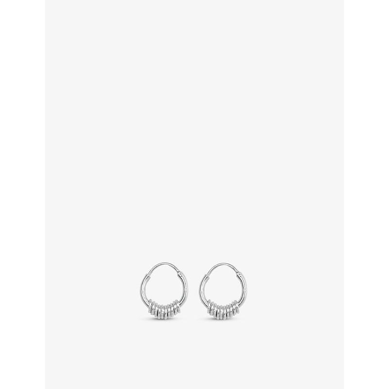 Anna + Nina Multi-ring Sterling-silver Hoop Earrings