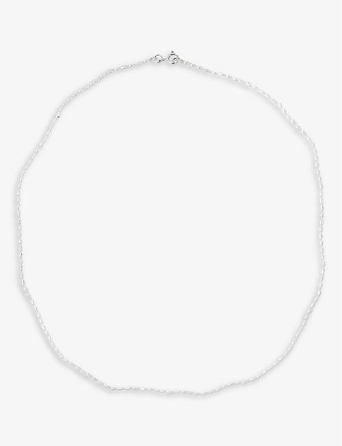 ANNA + NINA: Pearl sterling-silver and seed pearl necklace