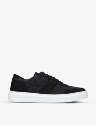 BARBOUR - Liddesdale quilted shell and woven low-top trainers ...